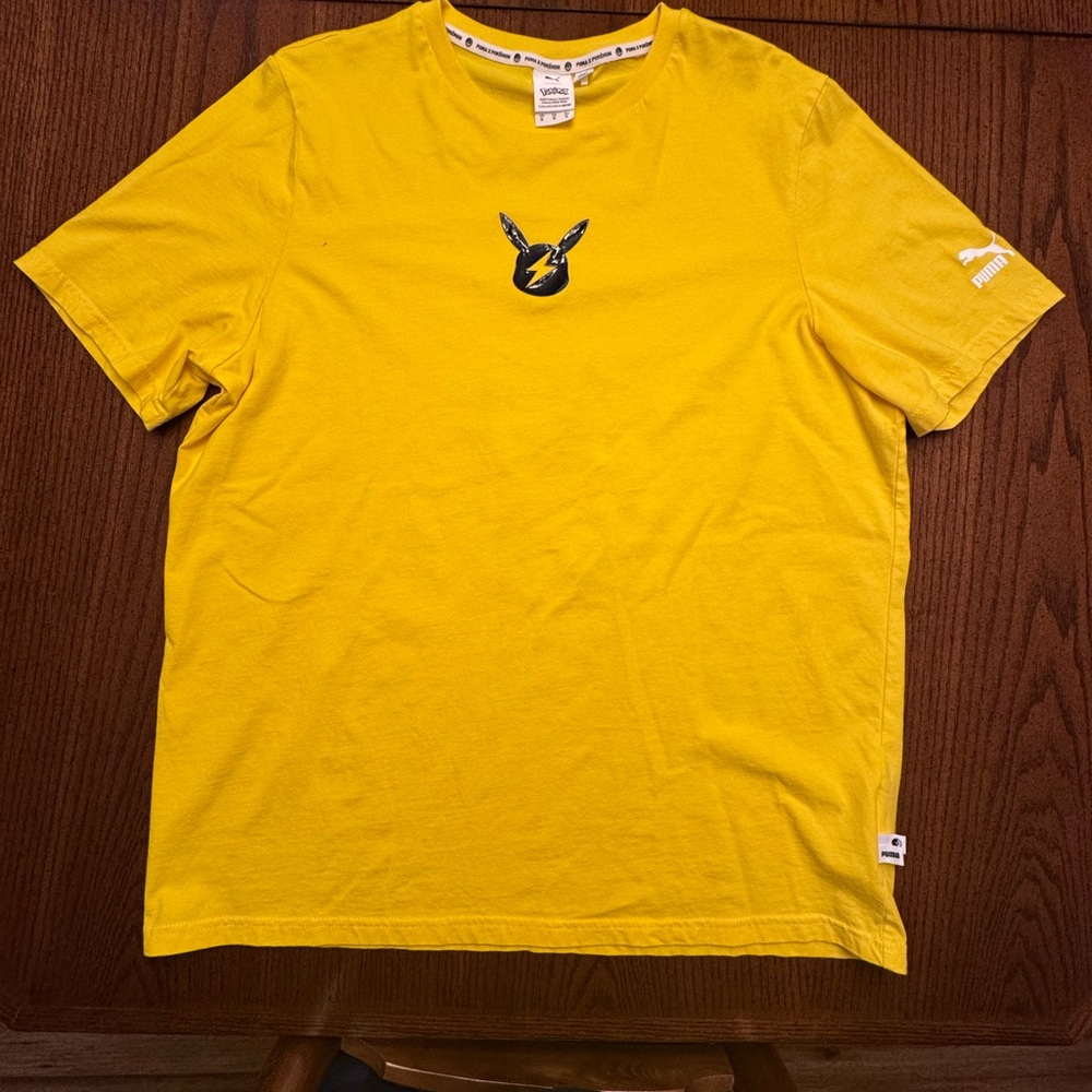 Puma X Pokémon Men's Yellow Graphic T-Shirt